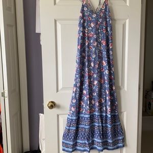 Old Navy Blue Floral Maxi Dress